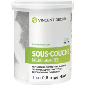 Грунтовка для декоративных штукатурок VINCENT DECOR SOUS COUCHE MICRO GRANITEE